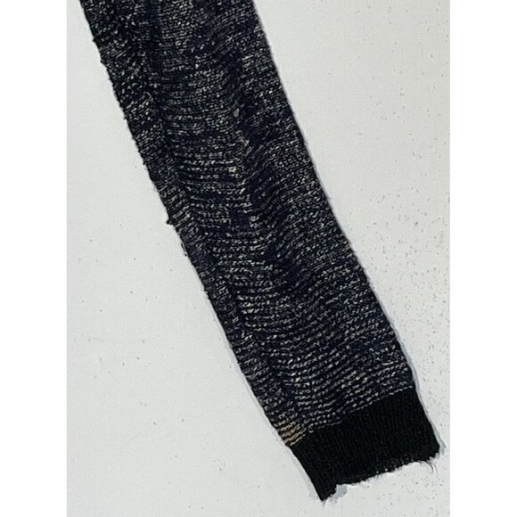 Eileen Fisher Navy Ivory Marled Linen blend Knit Open Duster Cardigan - Picture 5 of 9